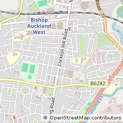 Map of Bishop Auckland, Co Durham