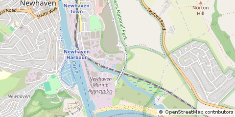 Map of Newhaven, East Sussex