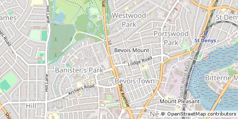 Map of Southampton, Hampshire