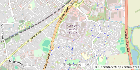 Map of Chelmsford, Essex