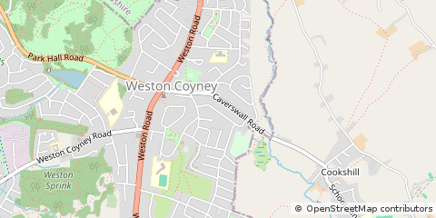 Map of Stoke on Trent, Staffs