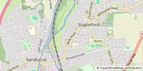 Map of Nottingham, Nottinghamshire