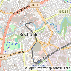 Map of Rochdale, Lancashire
