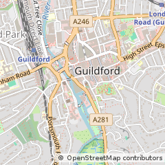 Map of Guildford, Surrey