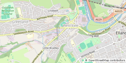 Map of Halifax, West Yorkshire