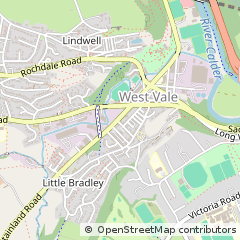 Map of Halifax, West Yorkshire