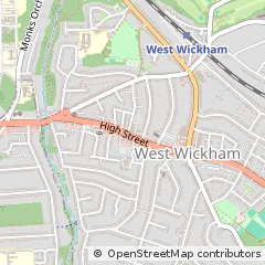 Map of West Wickham, Kent