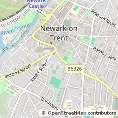 Map of Newark, Nottinghamshire