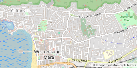 Map of Weston-Super-Mare, Somerset