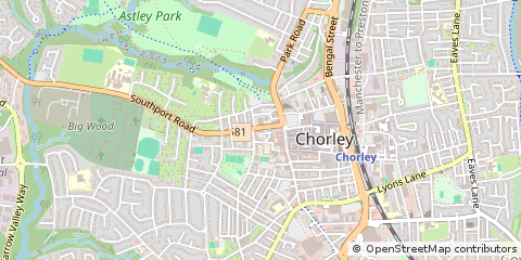 Map of Chorley, Greater Manchester