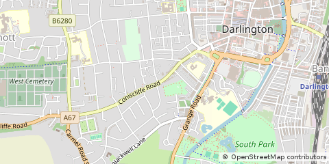 Map of Darlington