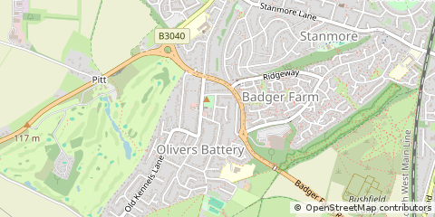 Map of Winchester, Hampshire