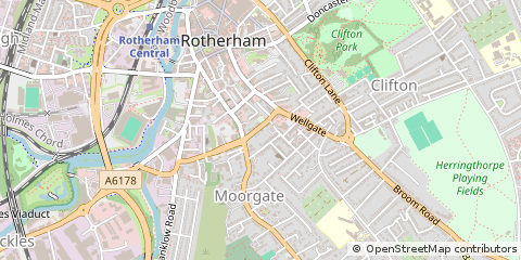 Map of Rotherham