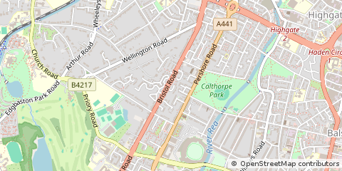 Map of Birmingham, West Midlands