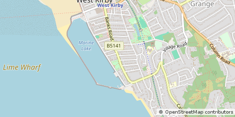 Map of West Kirby, Merseyside