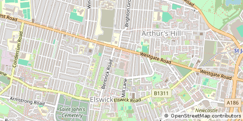Map of Newcastle Upon Tyne