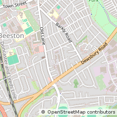 Map of Leeds, South Yorkshire