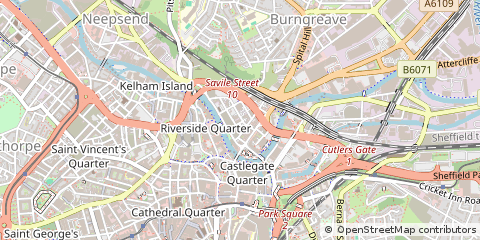 Map of Sheffield