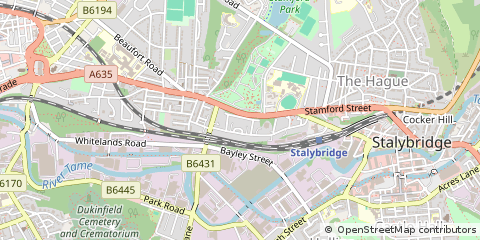 Map of Stalybridge, Cheshire