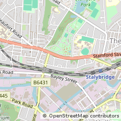 Map of Stalybridge, Cheshire
