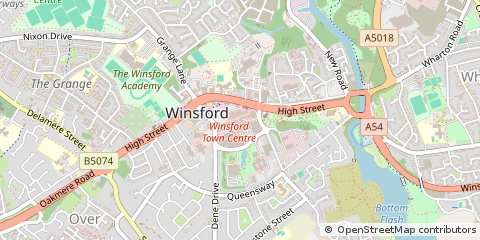 Map of Winsford