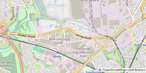 Map of Jarrow, Tyne and Wear