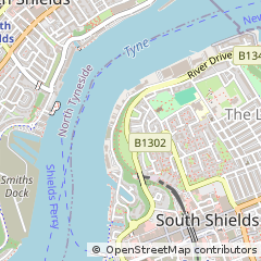 Map of South Shields, Tyne and Wear
