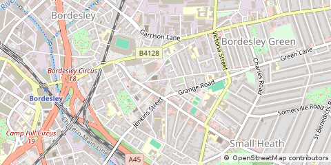Map of Birmingham, West Midlands