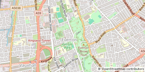 Map of Liverpool, Merseyside