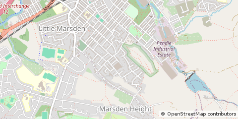 Map of Nelson, Lancashire