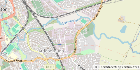 Map of Nuneaton, Warwickshire