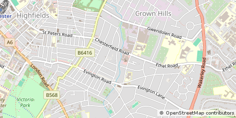 Map of Leicester