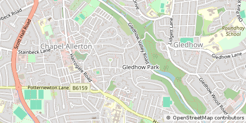 Map of Leeds, West Yorkshire