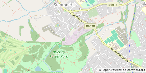 Map of Sutton-in-Ashfield, Nottinghamshire