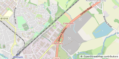 Map of Witham, Essex