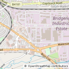 Map of Bridgend