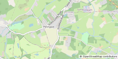 Map of Chobham, Surrey