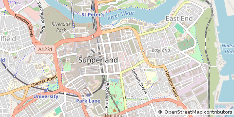 Map of Sunderland