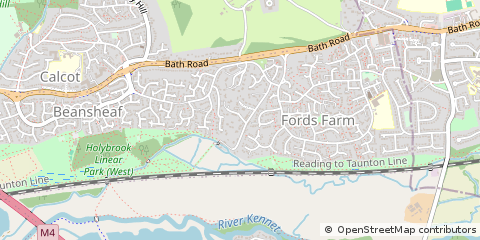 Map of Reading, Berkshire