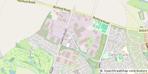 Map of Witney, Oxon