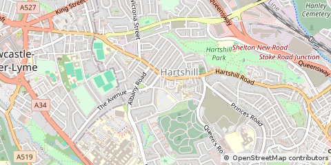 Map of Stoke-on-Trent, Staffordshire