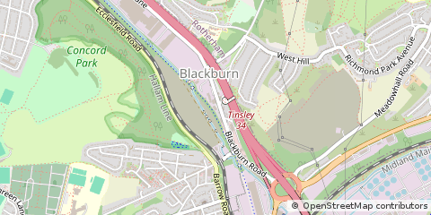 Map of Rotherham