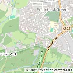 Map of Egham, Surrey