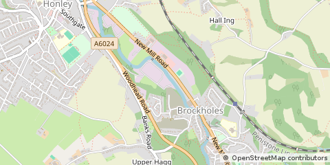 Map of Holmfirth, Huddersfield