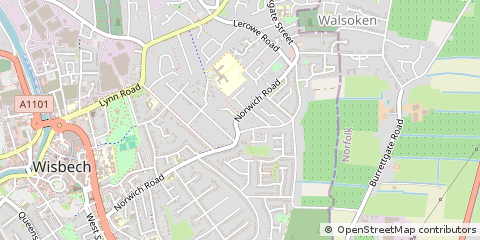 Map of Wisbech, Cambridgeshire