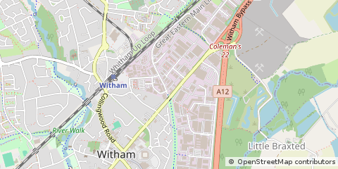 Map of Witham, Essex