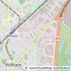 Map of Witham, Essex