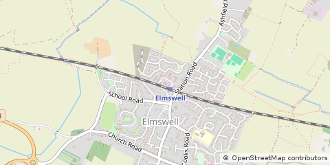 Map of Elmswell, Suffolk