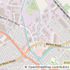 Map of Belton Road West Extension, Loughborough,leics
