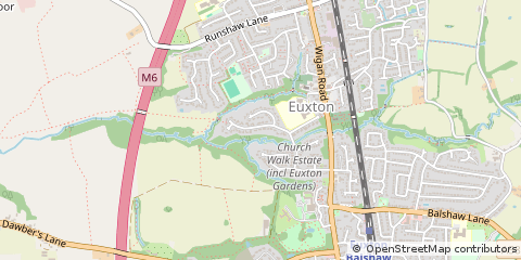Map of Chorley, Lancashire